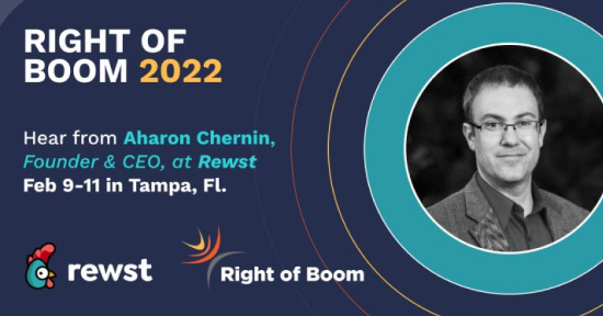 Catch Aharon Chernin speak and visit the Rewst booth at Right of Boom next week